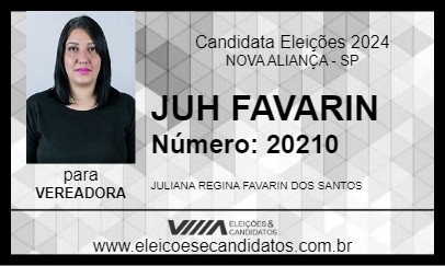 Candidato JUH FAVARIN 2024 - NOVA ALIANÇA - Eleições