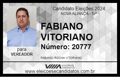 Candidato FABIANO VITORIANO 2024 - NOVA ALIANÇA - Eleições