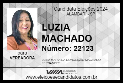 Candidato LUZIA MACHADO 2024 - ALAMBARI - Eleições