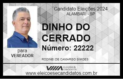 Candidato DINHO DO CERRADO 2024 - ALAMBARI - Eleições