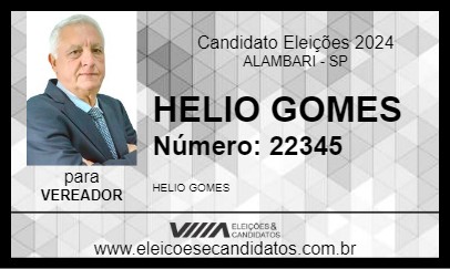 Candidato HELIO GOMES 2024 - ALAMBARI - Eleições