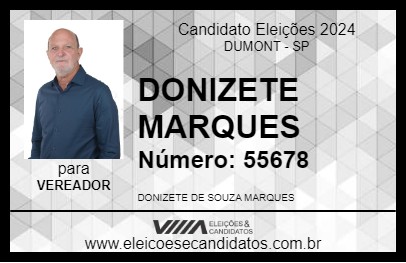 Candidato DONIZETE MARQUES 2024 - DUMONT - Eleições