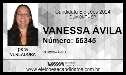 Candidato VANESSA ÁVILA 2024 - DUMONT - Eleições