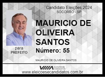 Candidato MAURICIO DE OLIVEIRA SANTOS 2024 - SOCORRO - Eleições