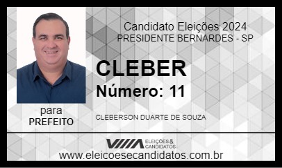 Candidato CLEBER 2024 - PRESIDENTE BERNARDES - Eleições