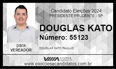 Candidato DOUGLAS KATO 2024 - PRESIDENTE PRUDENTE - Eleições