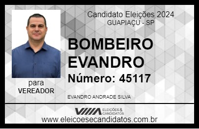 Candidato BOMBEIRO EVANDRO 2024 - GUAPIAÇU - Eleições