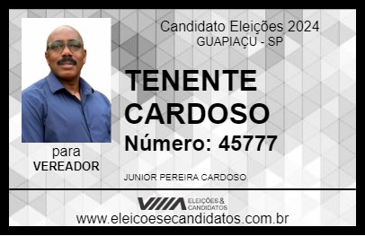 Candidato TENENTE CARDOSO 2024 - GUAPIAÇU - Eleições