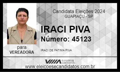 Candidato IRACI PIVA 2024 - GUAPIAÇU - Eleições