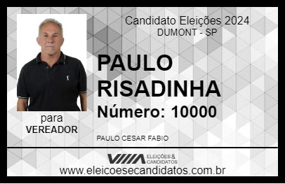 Candidato PAULO RISADINHA 2024 - DUMONT - Eleições