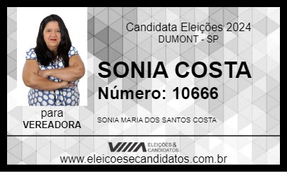 Candidato SONIA COSTA 2024 - DUMONT - Eleições