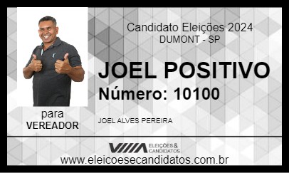 Candidato JOEL POSITIVO 2024 - DUMONT - Eleições