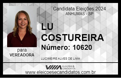 Candidato LU COSTUREIRA 2024 - ANHUMAS - Eleições