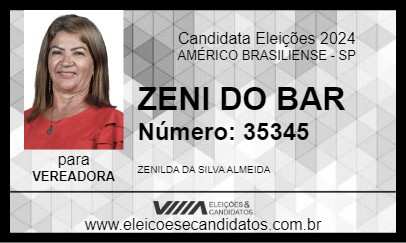 Candidato ZENI DO BAR 2024 - AMÉRICO BRASILIENSE - Eleições