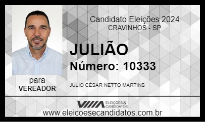 Candidato JULIÃO 2024 - CRAVINHOS - Eleições