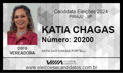 Candidato KATIA CHAGAS 2024 - PIRAJU - Eleições