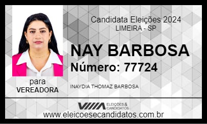 Candidato NAY BARBOSA 2024 - LIMEIRA - Eleições