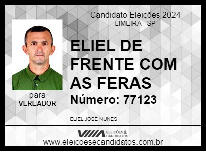 Candidato ELIEL DE FRENTE COM AS FERAS 2024 - LIMEIRA - Eleições