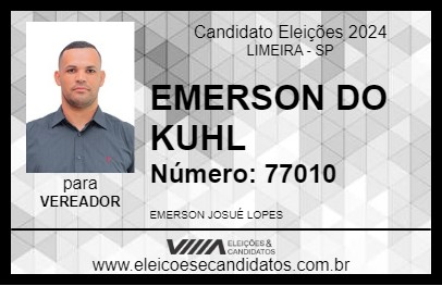 Candidato EMERSON DO KUHL 2024 - LIMEIRA - Eleições