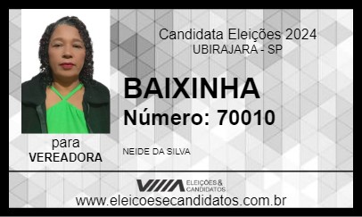 Candidato BAIXINHA 2024 - UBIRAJARA - Eleições