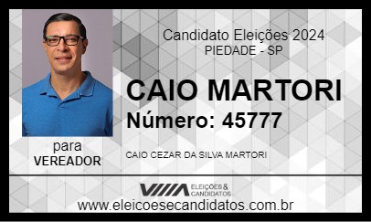 Candidato CAIO MARTORI 2024 - PIEDADE - Eleições