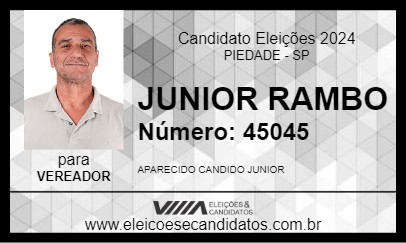 Candidato JUNIOR RAMBO 2024 - PIEDADE - Eleições