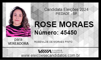 Candidato ROSE MORAES 2024 - PIEDADE - Eleições