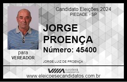 Candidato JORGE PROENÇA 2024 - PIEDADE - Eleições