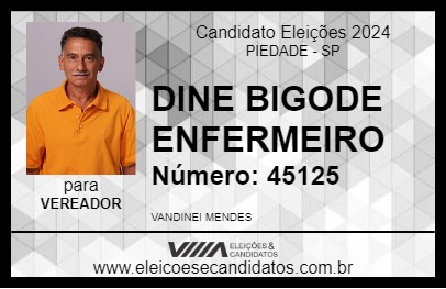 Candidato DINE BIGODE ENFERMEIRO 2024 - PIEDADE - Eleições