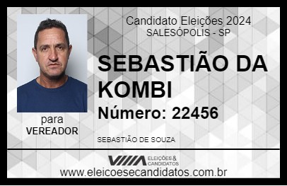 Candidato SEBASTIÃO DA KOMBI 2024 - SALESÓPOLIS - Eleições