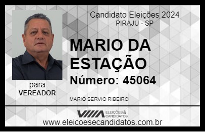 Candidato MARIO DA ESTAÇÃO 2024 - PIRAJU - Eleições