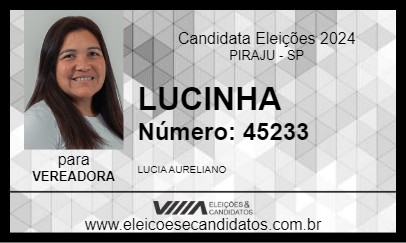 Candidato LUCINHA 2024 - PIRAJU - Eleições