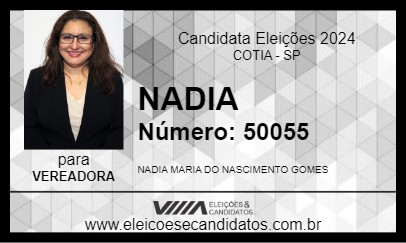 Candidato NADIA 2024 - COTIA - Eleições