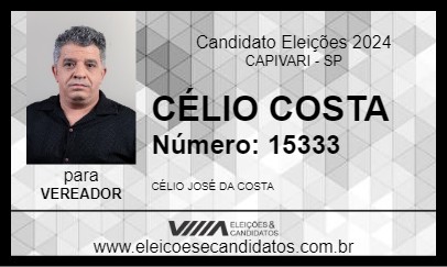 Candidato CÉLIO COSTA 2024 - CAPIVARI - Eleições