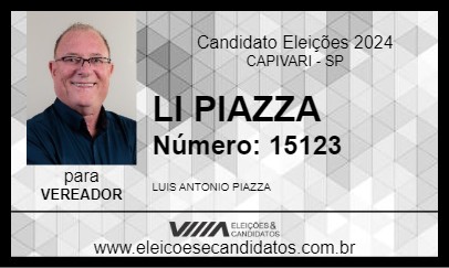 Candidato LI PIAZZA 2024 - CAPIVARI - Eleições