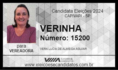 Candidato VERINHA 2024 - CAPIVARI - Eleições