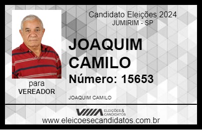 Candidato JOAQUIM CAMILO 2024 - JUMIRIM - Eleições