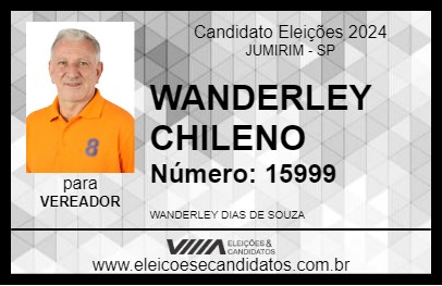 Candidato WANDERLEY CHILENO 2024 - JUMIRIM - Eleições