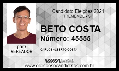 Candidato BETO COSTA 2024 - TREMEMBÉ - Eleições