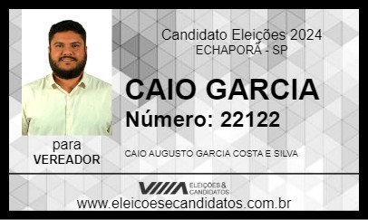 Candidato CAIO GARCIA 2024 - ECHAPORÃ - Eleições