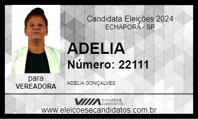 Candidato ADELIA 2024 - ECHAPORÃ - Eleições