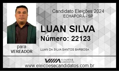 Candidato LUAN SILVA 2024 - ECHAPORÃ - Eleições