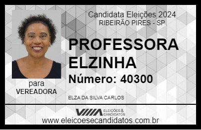 Candidato PROFESSORA ELZINHA 2024 - RIBEIRÃO PIRES - Eleições