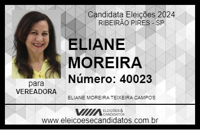 Candidato ELIANE MOREIRA 2024 - RIBEIRÃO PIRES - Eleições