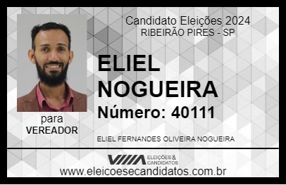 Candidato ELIEL NOGUEIRA 2024 - RIBEIRÃO PIRES - Eleições