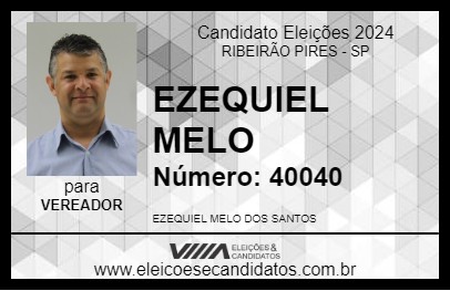 Candidato EZEQUIEL MELO 2024 - RIBEIRÃO PIRES - Eleições