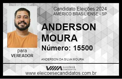 Candidato ANDERSON MOURA 2024 - AMÉRICO BRASILIENSE - Eleições