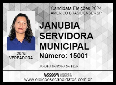 Candidato JANUBIA SILVA 2024 - AMÉRICO BRASILIENSE - Eleições