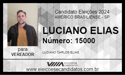 Candidato LUCIANO ELIAS 2024 - AMÉRICO BRASILIENSE - Eleições