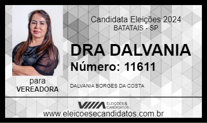 Candidato DRA DALVANIA 2024 - BATATAIS - Eleições